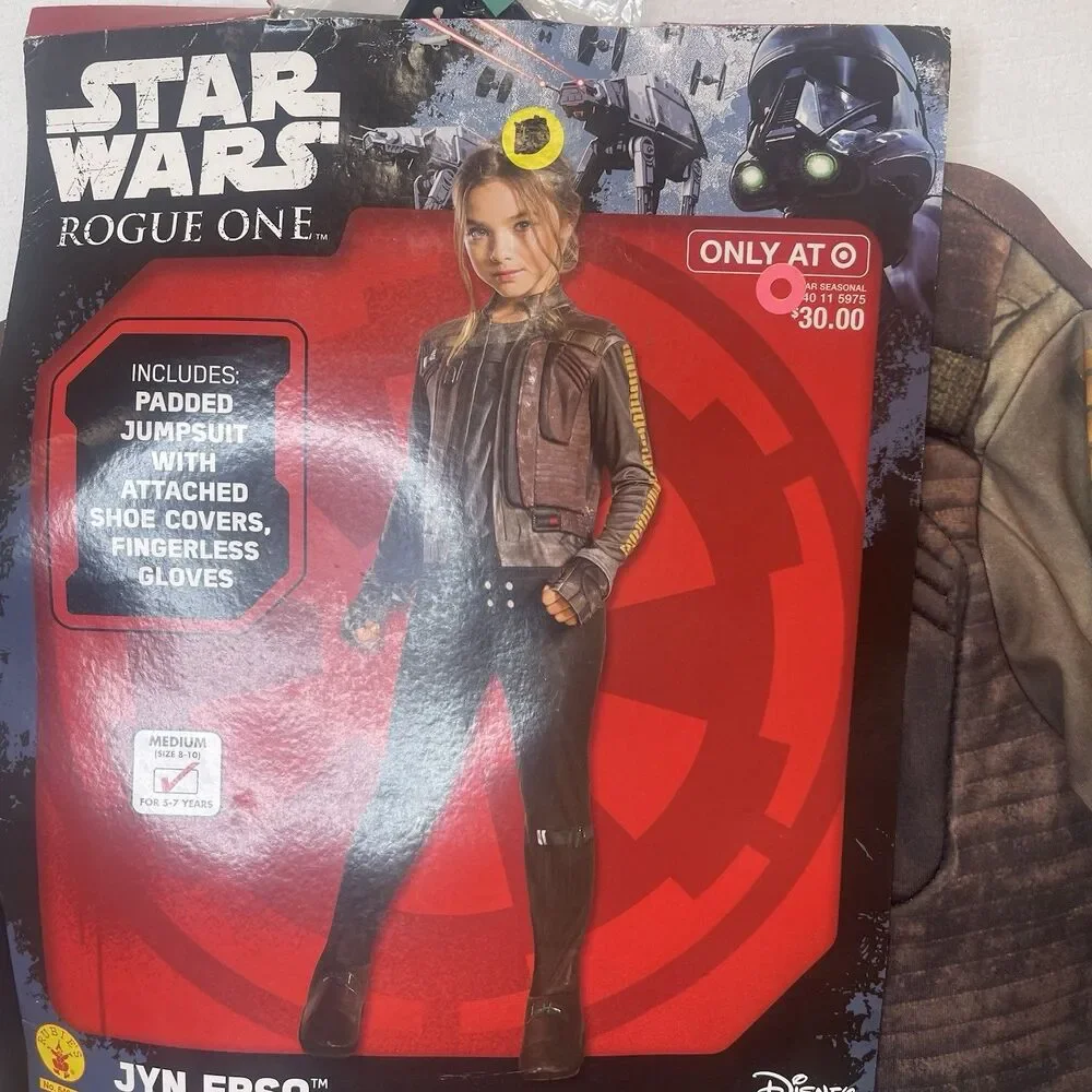 Disney Star Wars Rogue One Jyn Erso 3 Piece Set Costume Child Medium (8-10) NEW